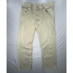 Polo Ralph Lauren Jeans Mens 34x29 Green Straight Leg Denim Pants 5 Pocket